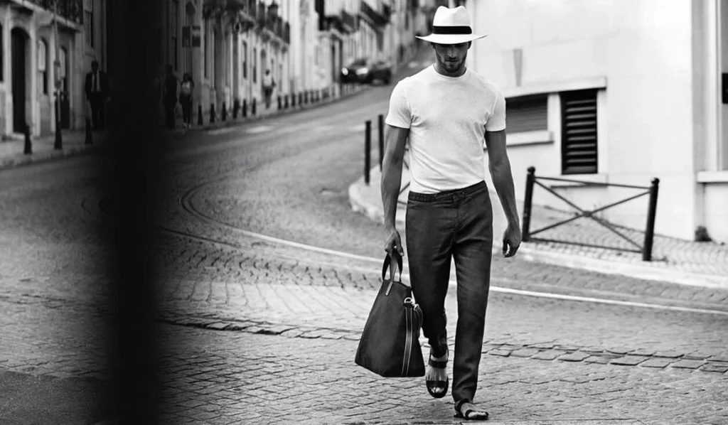 One man standing with JHgarments summer fit